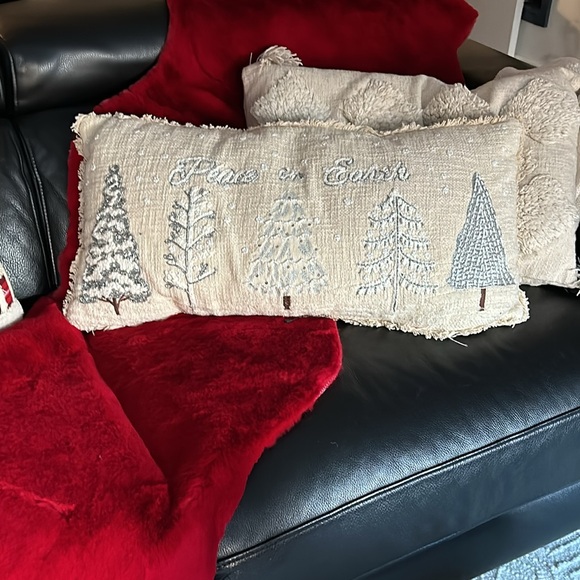 Two holiday winter accent pillows - Picture 3 of 14
